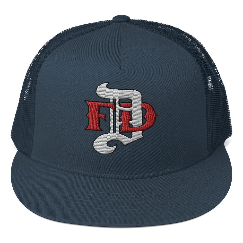 Hat - White DFD Logo - Flat Bill