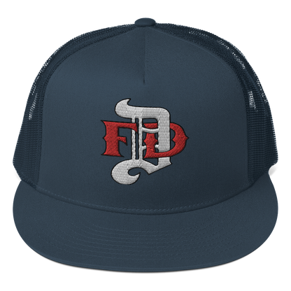 Hat - White DFD Logo - Flat Bill