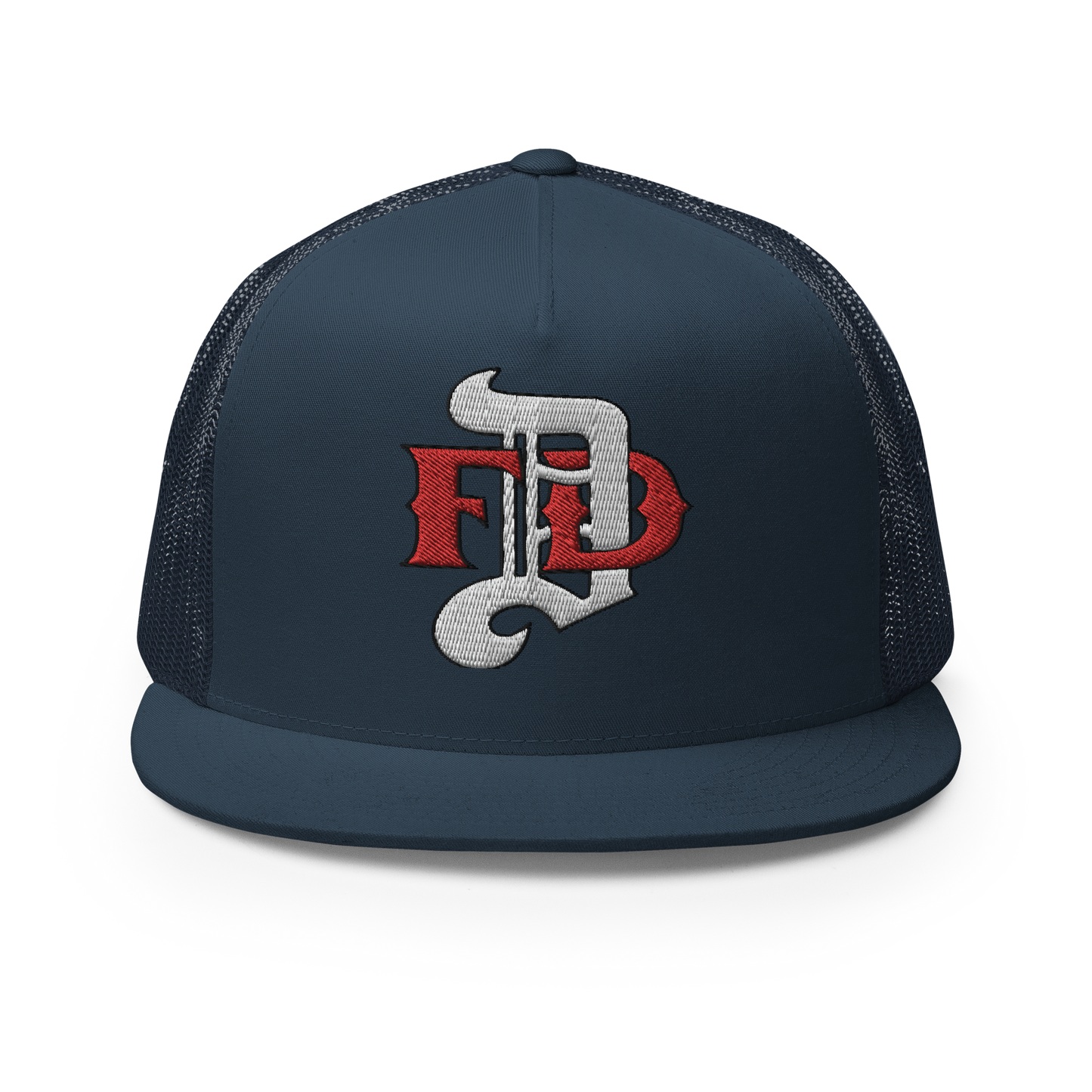 Hat - White DFD Logo - Flat Bill