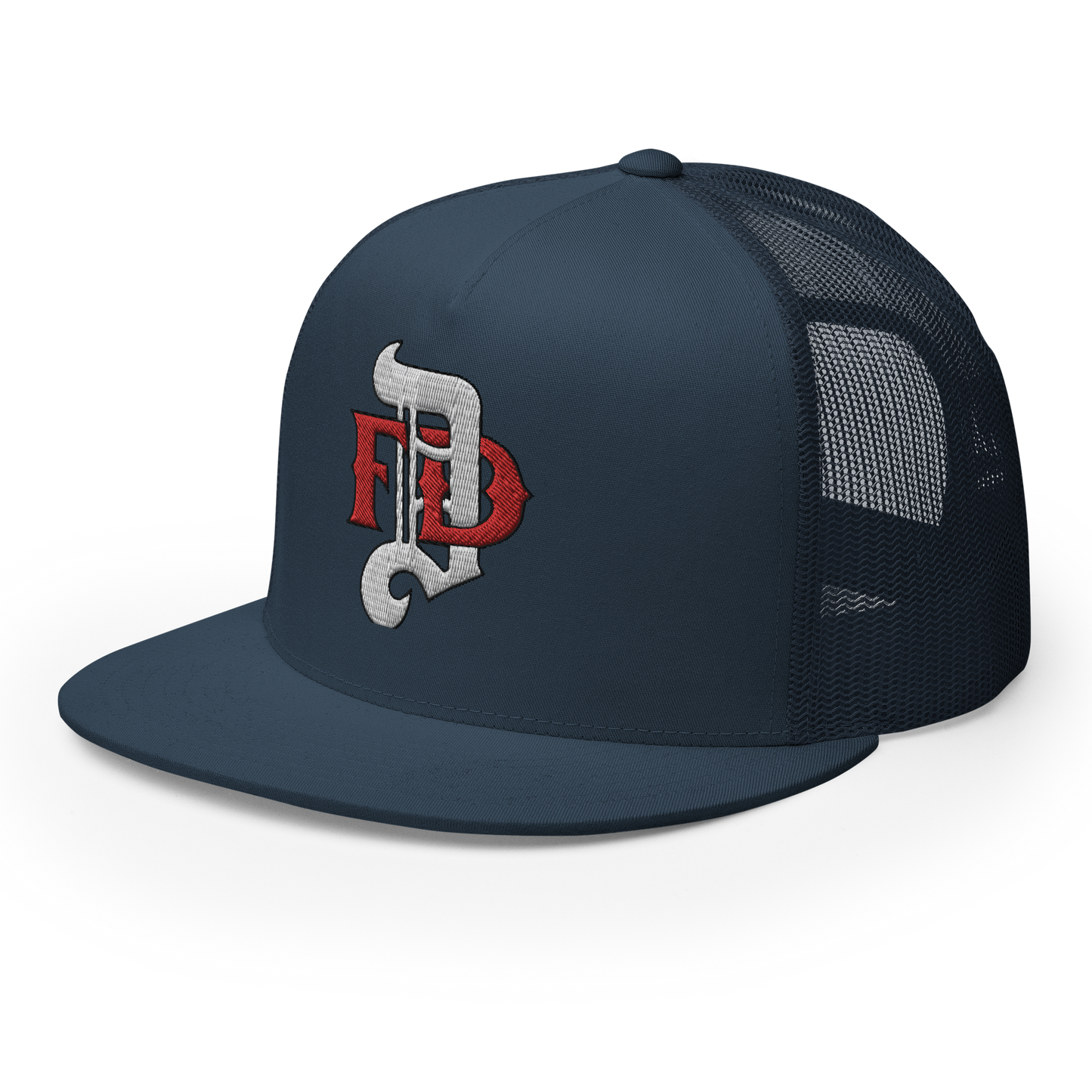 Hat - White DFD Logo - Flat Bill