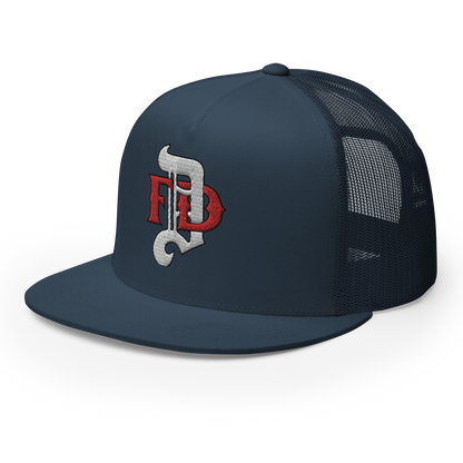 Hat - White DFD Logo - Flat Bill