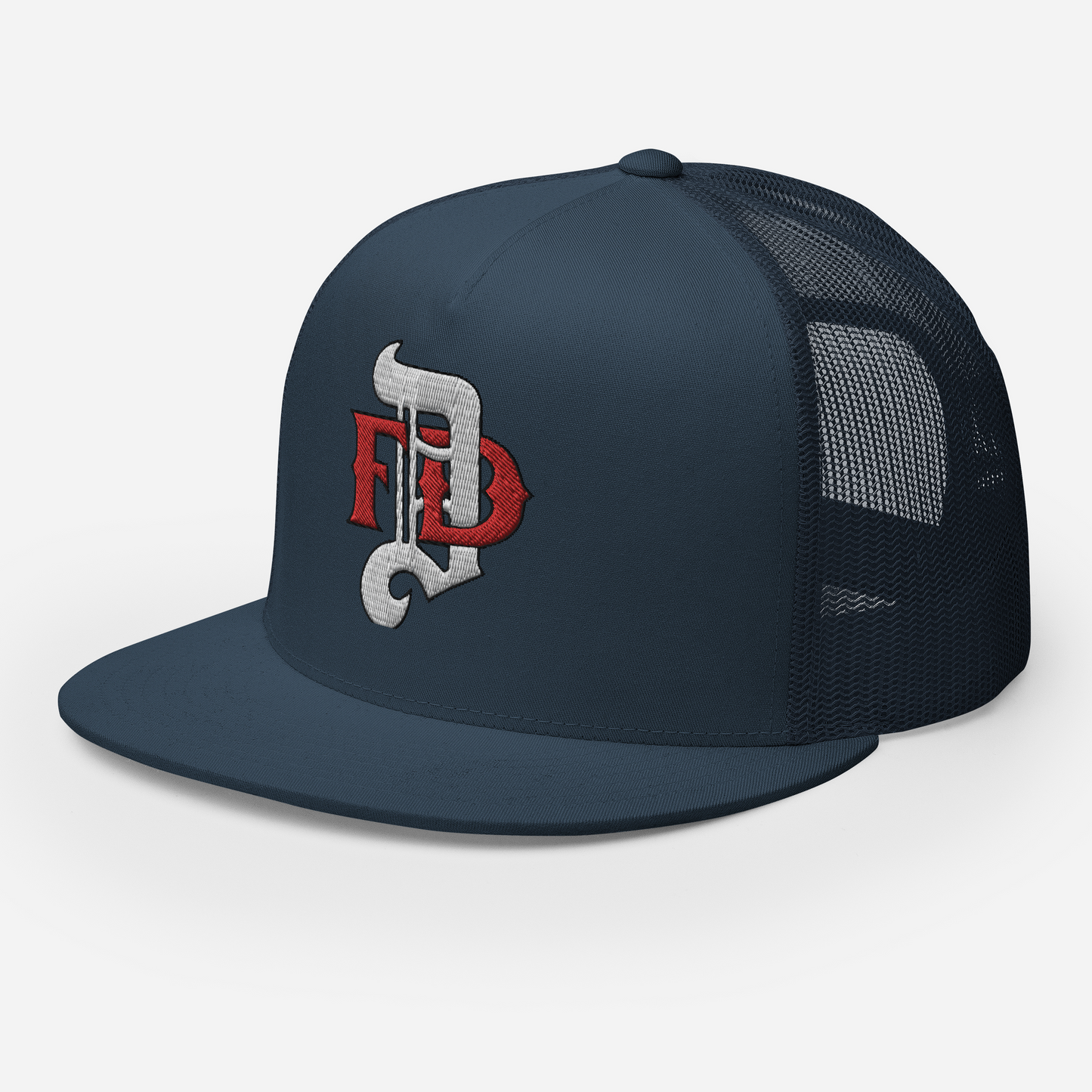 Hat - White DFD Logo - Flat Bill