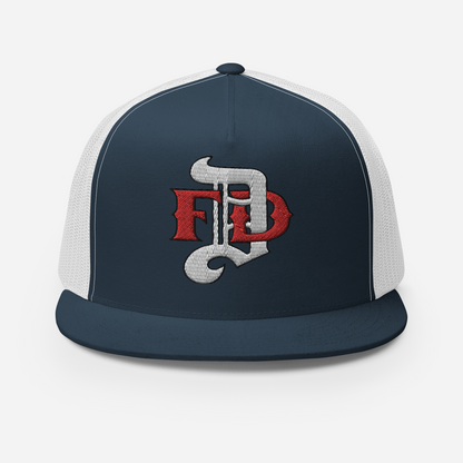 Hat - White DFD Logo - Flat Bill