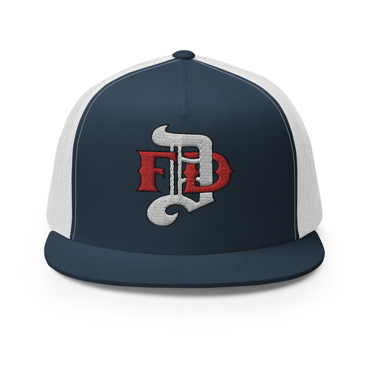 Hat - White DFD Logo - Flat Bill