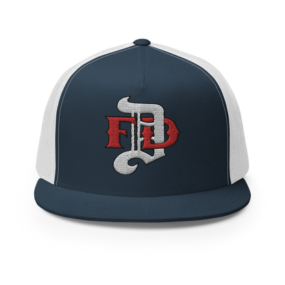 Hat - White DFD Logo - Flat Bill