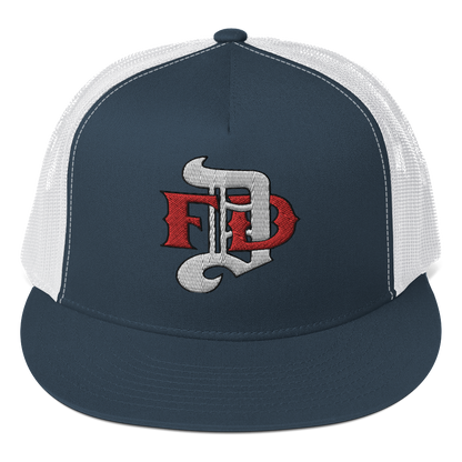 Hat - White DFD Logo - Flat Bill