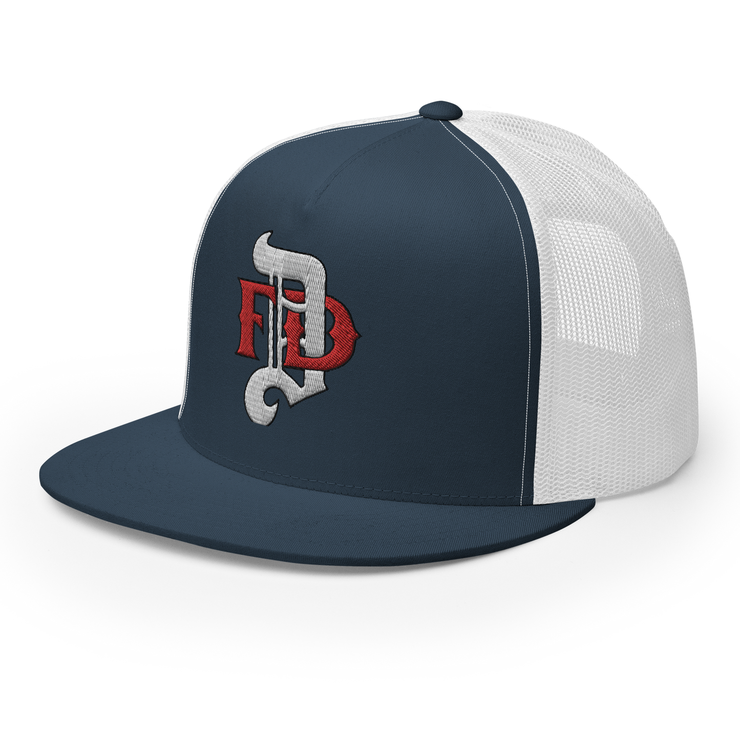 Hat - White DFD Logo - Flat Bill