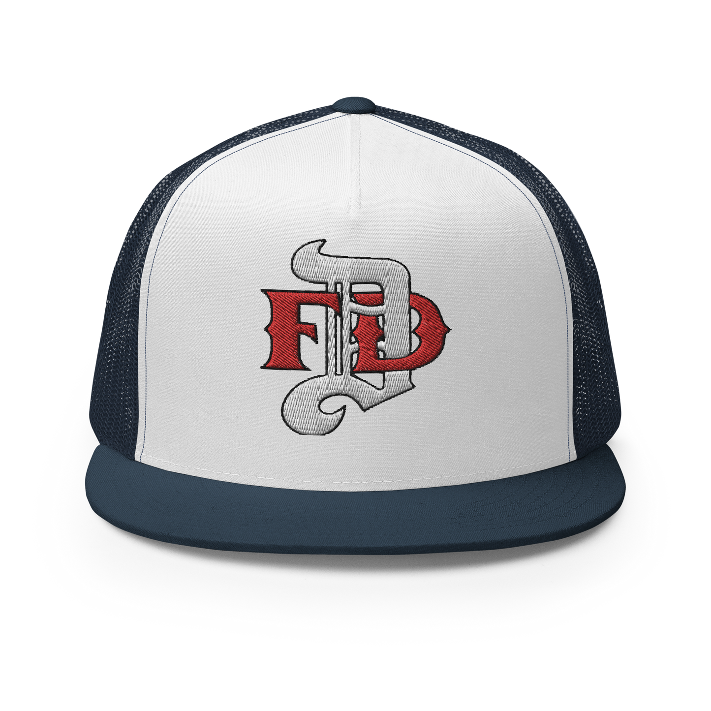 Hat - White DFD Logo - Flat Bill