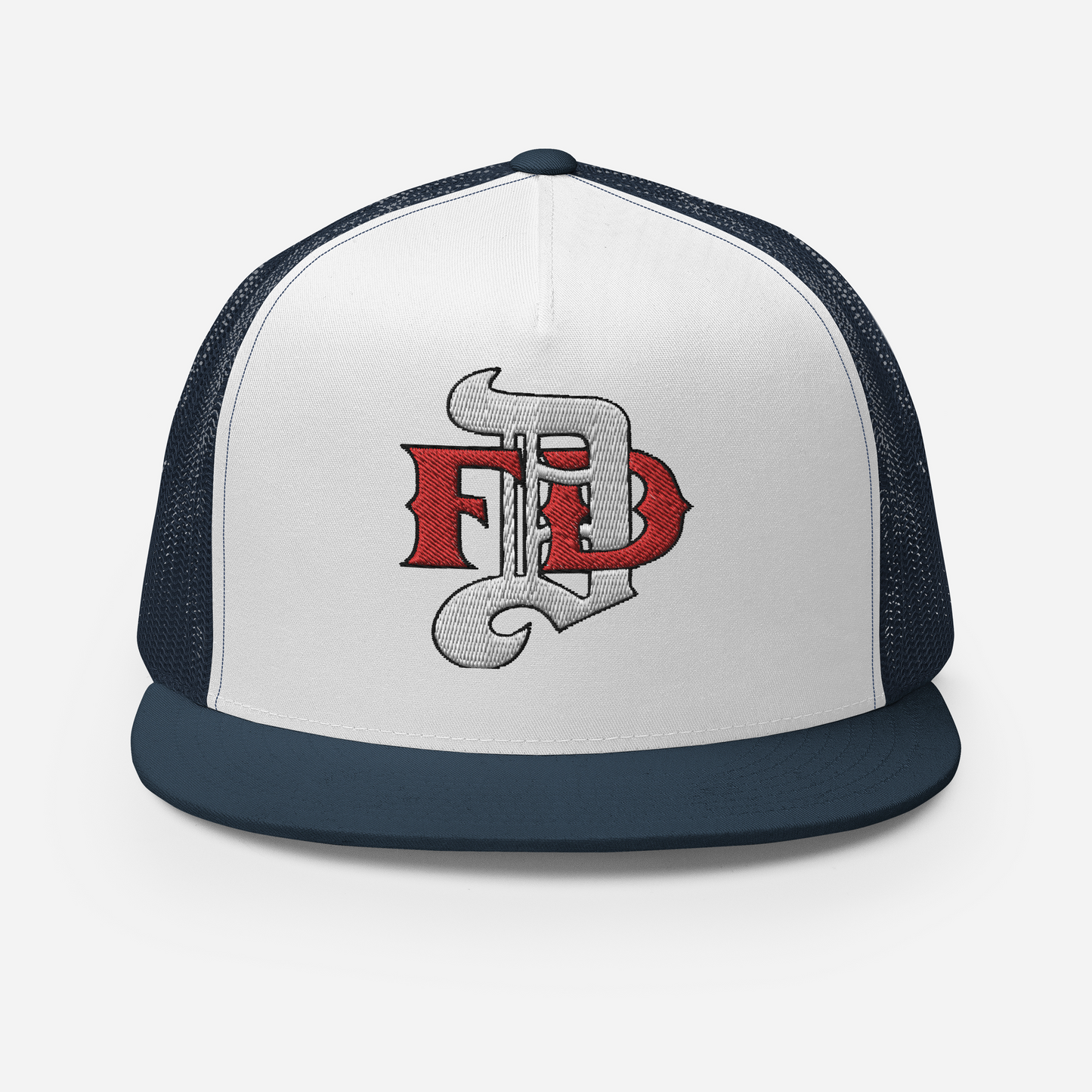 Hat - White DFD Logo - Flat Bill