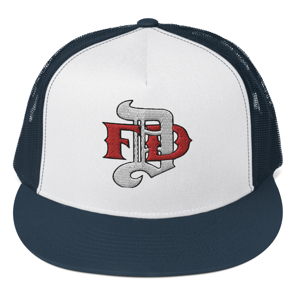 Hat - White DFD Logo - Flat Bill