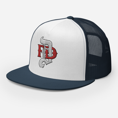 Hat - White DFD Logo - Flat Bill