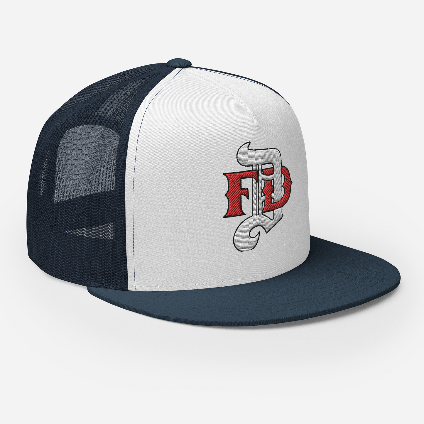 Hat - White DFD Logo - Flat Bill