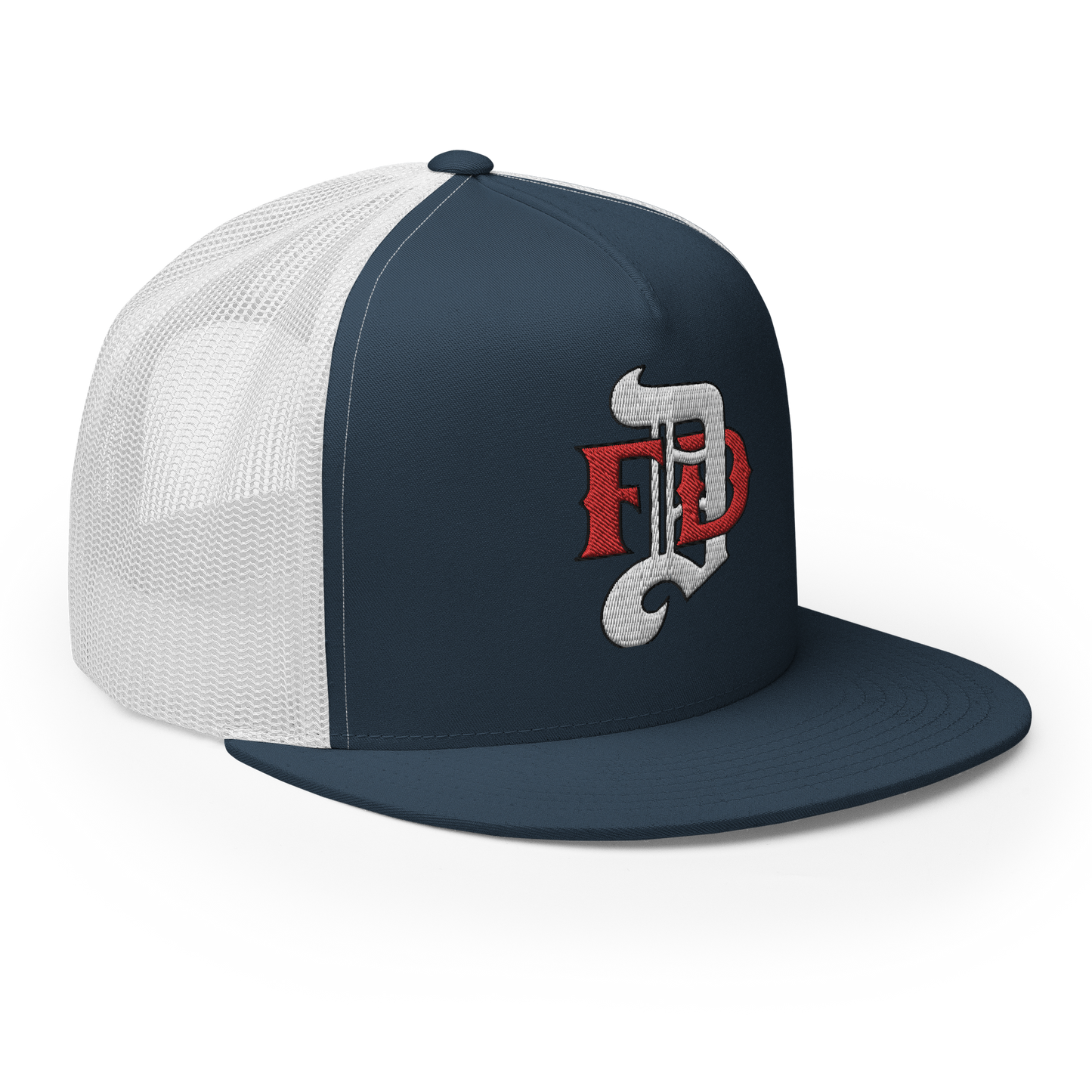 Hat - White DFD Logo - Flat Bill