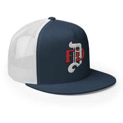 Hat - White DFD Logo - Flat Bill